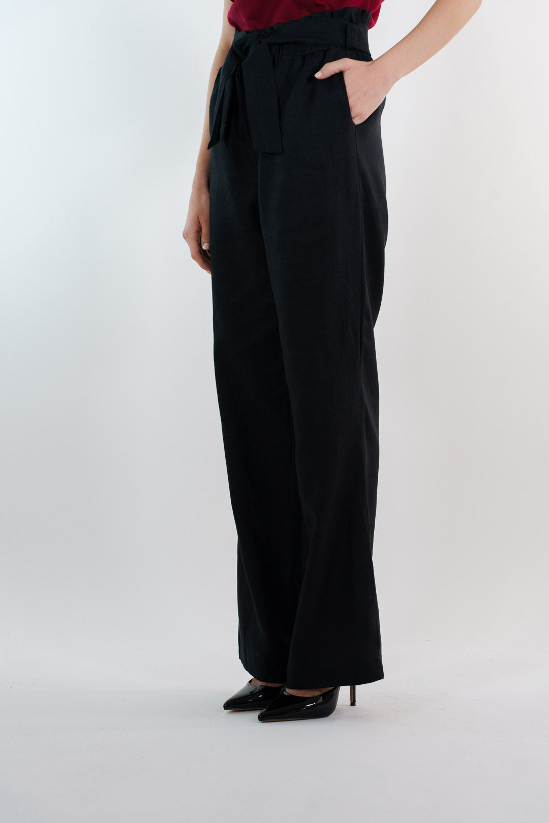 PANTALON LINO FLORENCIA | NEGRO