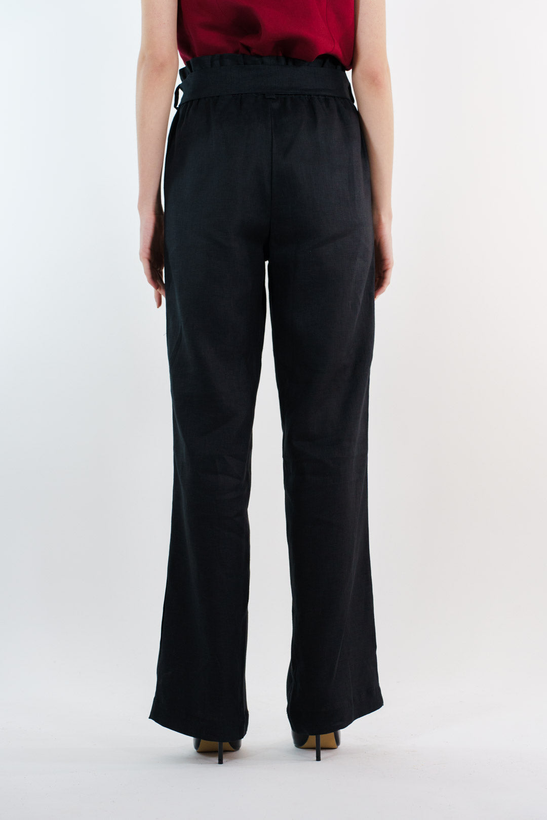 PANTALON LINO FLORENCIA | NEGRO