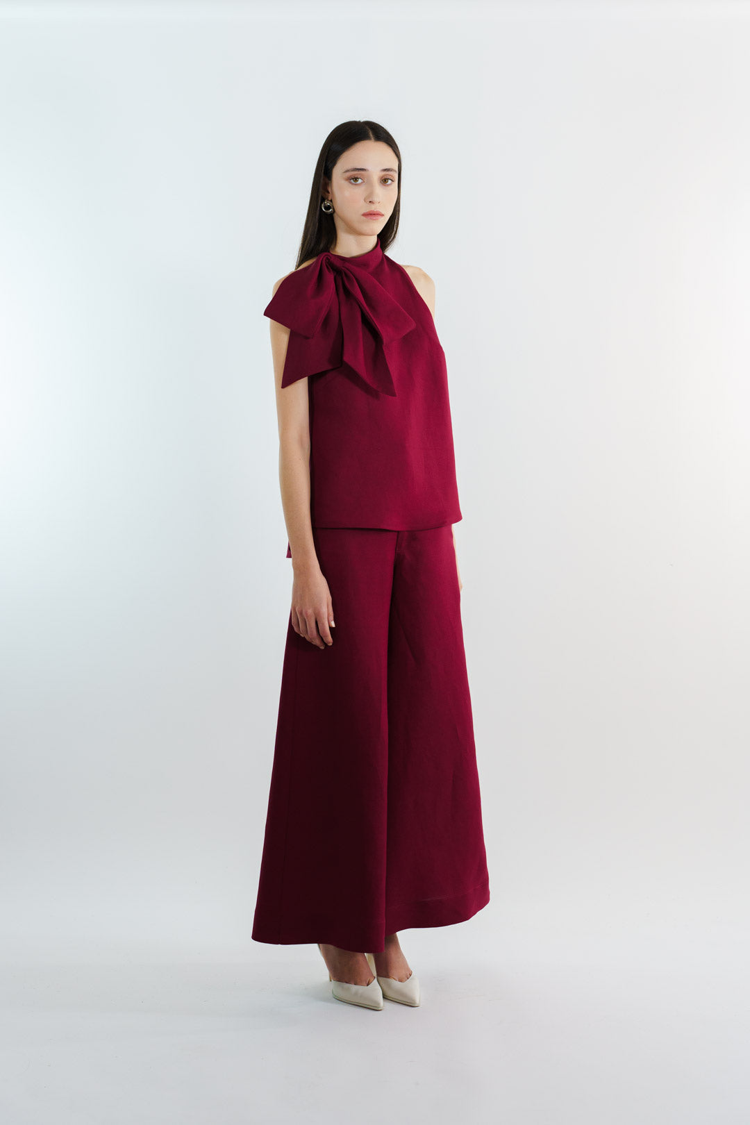 BLUSA VALENCIA MOÑO LINO TINTO