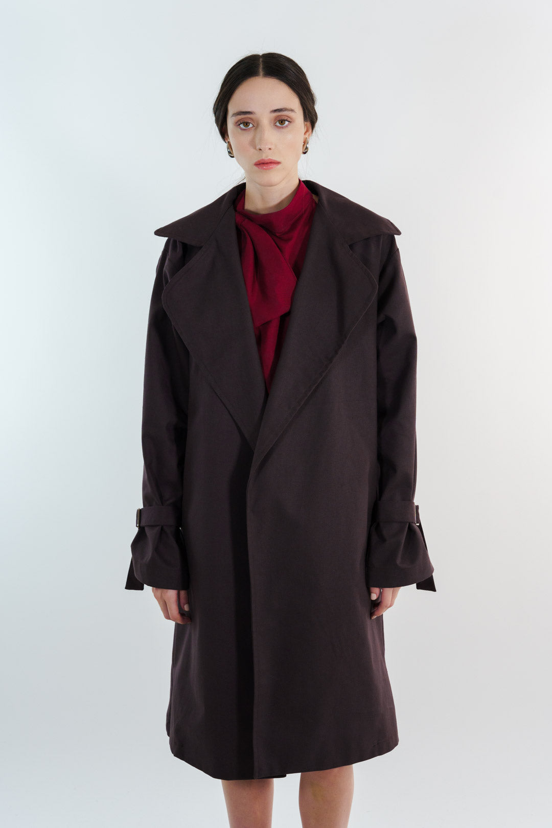 GABARDINA LONETA | CAFE OSCURO MUJER