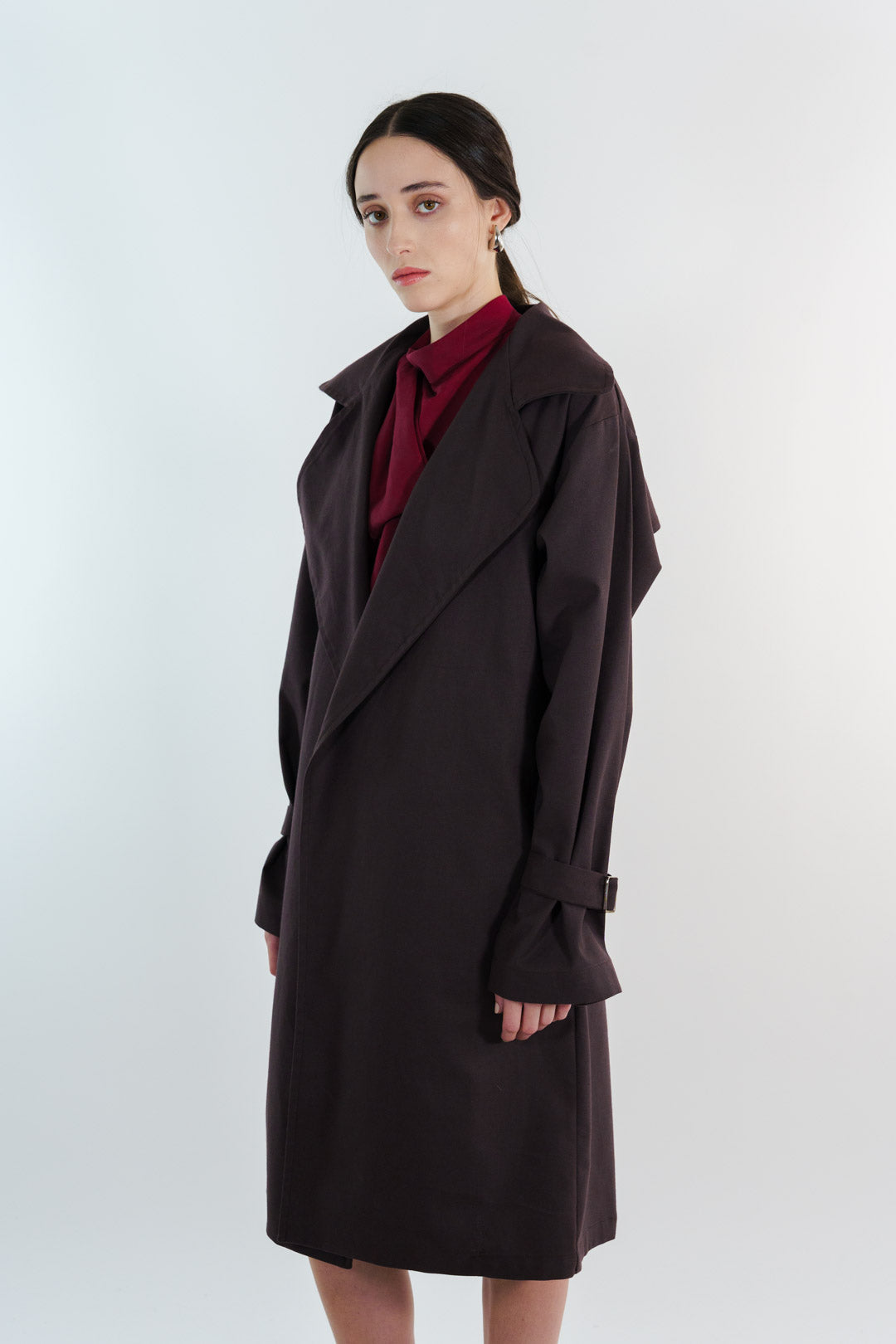 GABARDINA LONETA | CAFE OSCURO MUJER