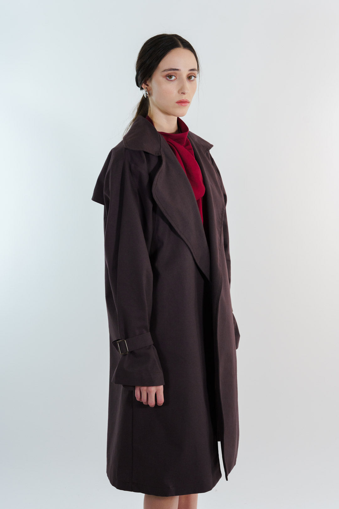 GABARDINA LONETA | CAFE OSCURO MUJER