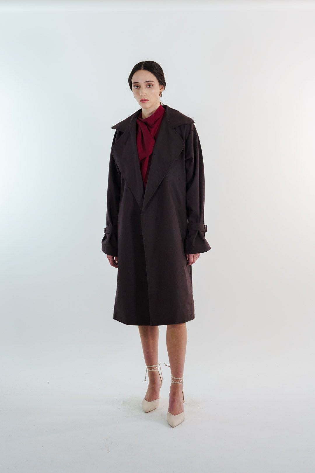 GABARDINA LONETA | CAFE OSCURO MUJER