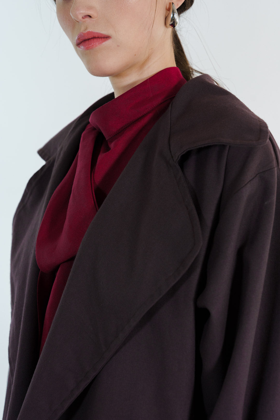GABARDINA LONETA | CAFE OSCURO MUJER