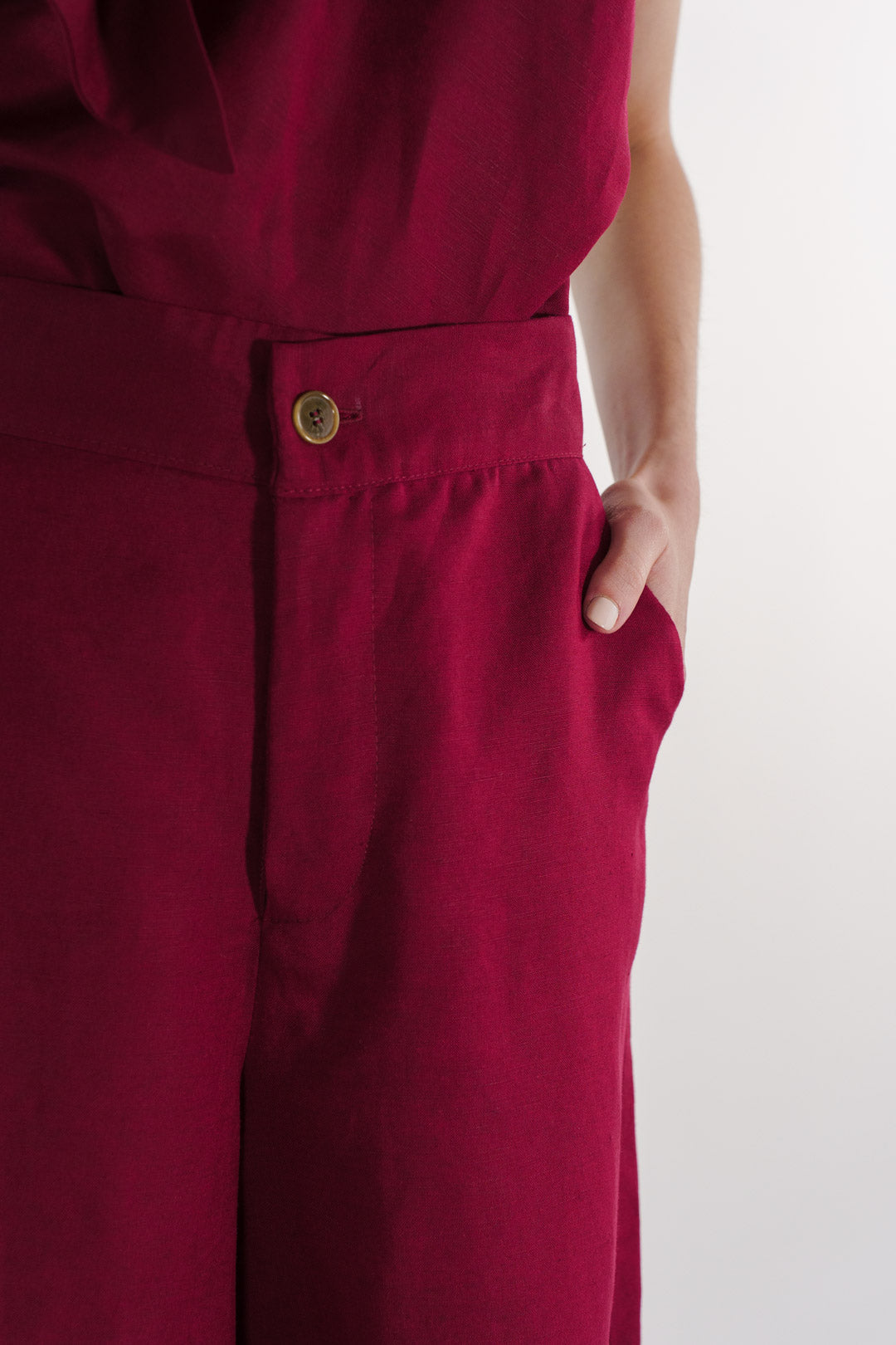 PANTALÓN ELEFANTE CORTO LINO TINTO