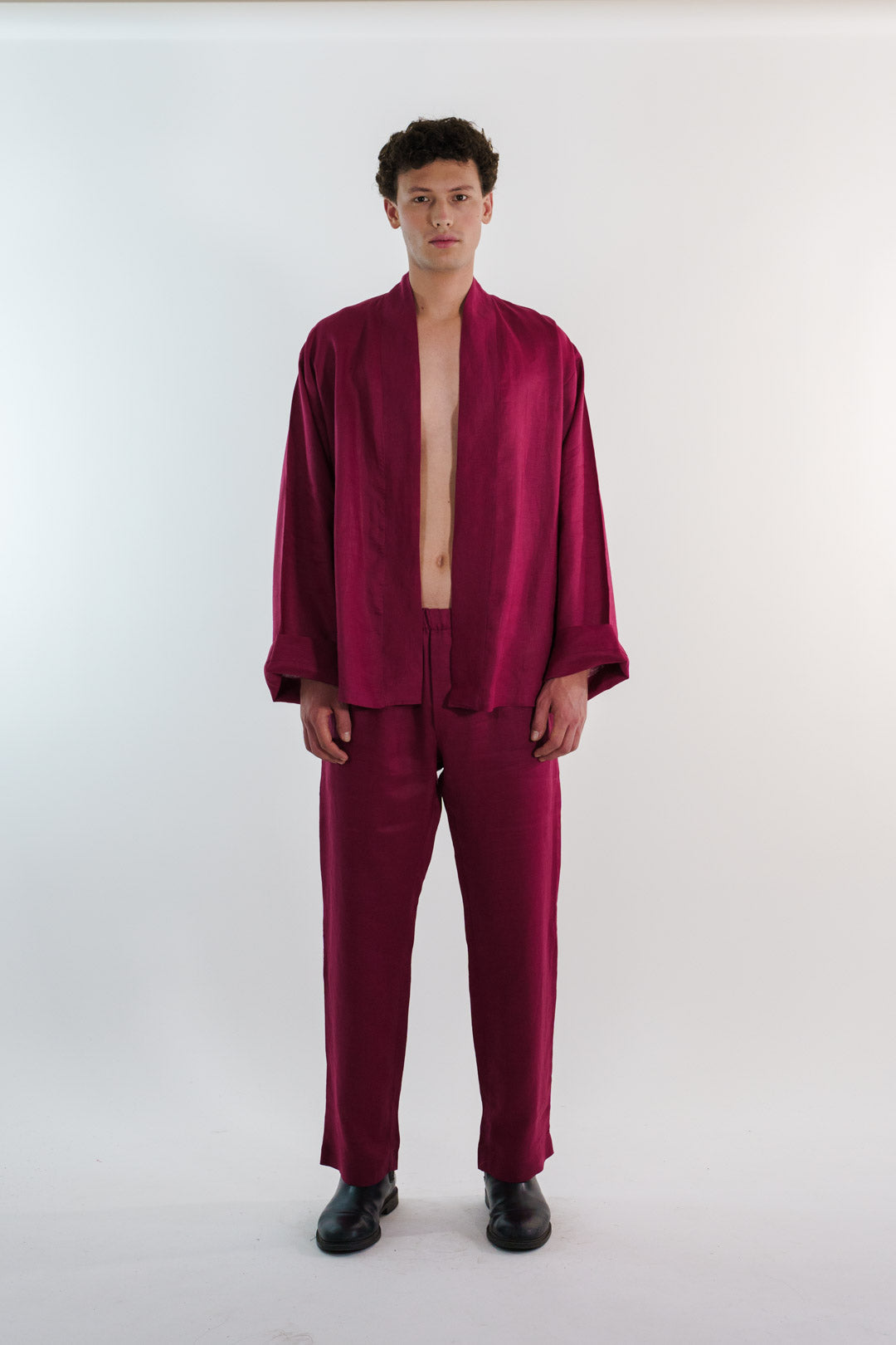 KIMONO GANTE LINO TINTO HOMBRE