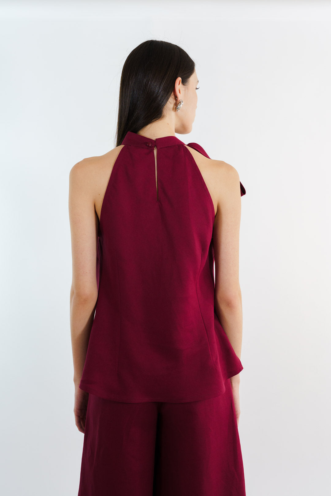 BLUSA VALENCIA MOÑO LINO TINTO