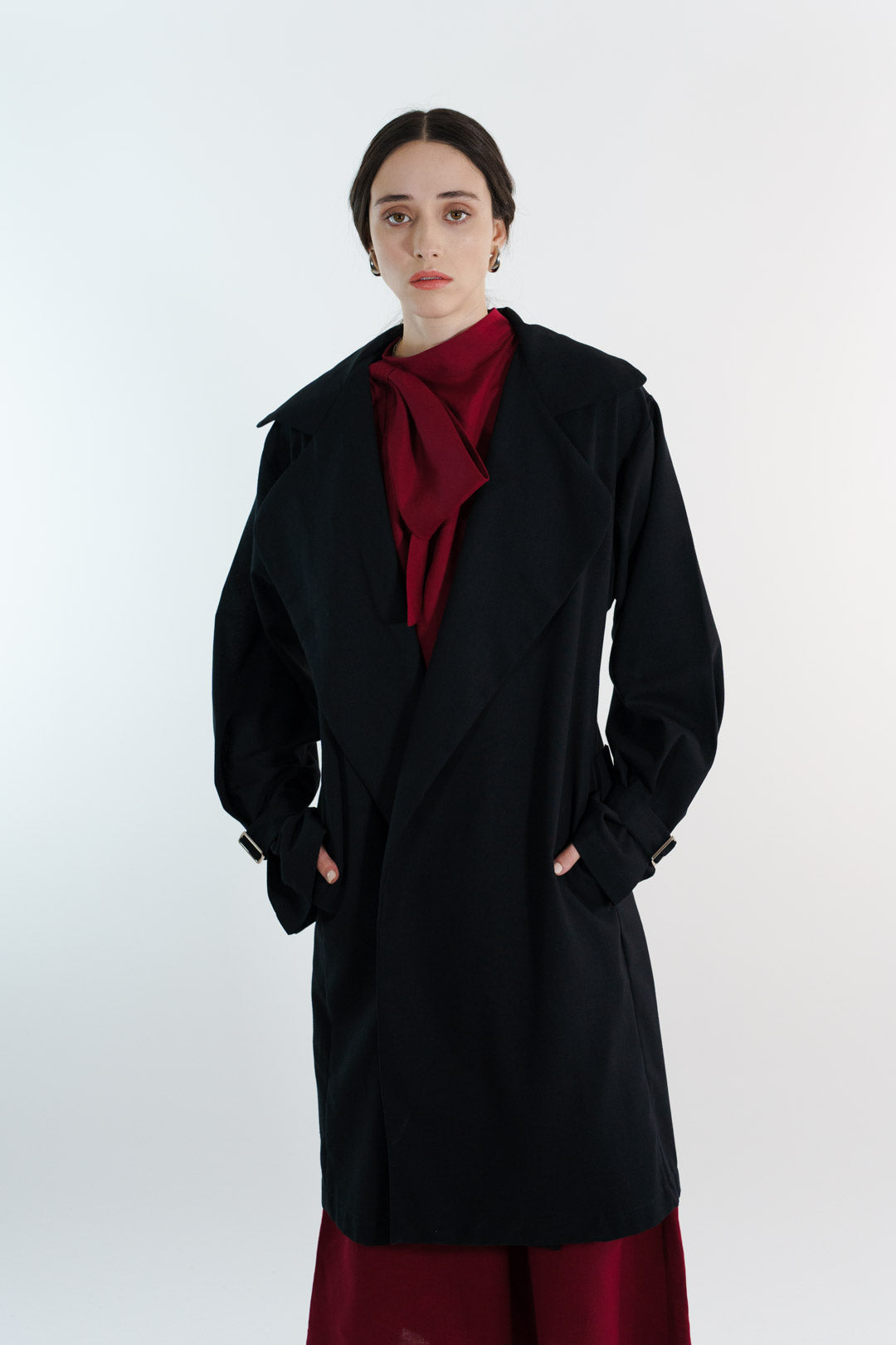 GABARDINA LINO | NEGRO MUJER