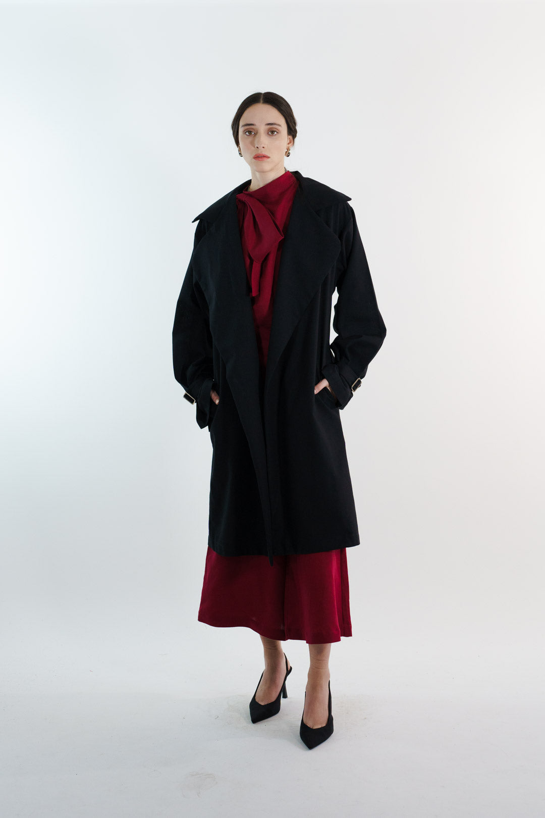 GABARDINA LINO | NEGRO MUJER