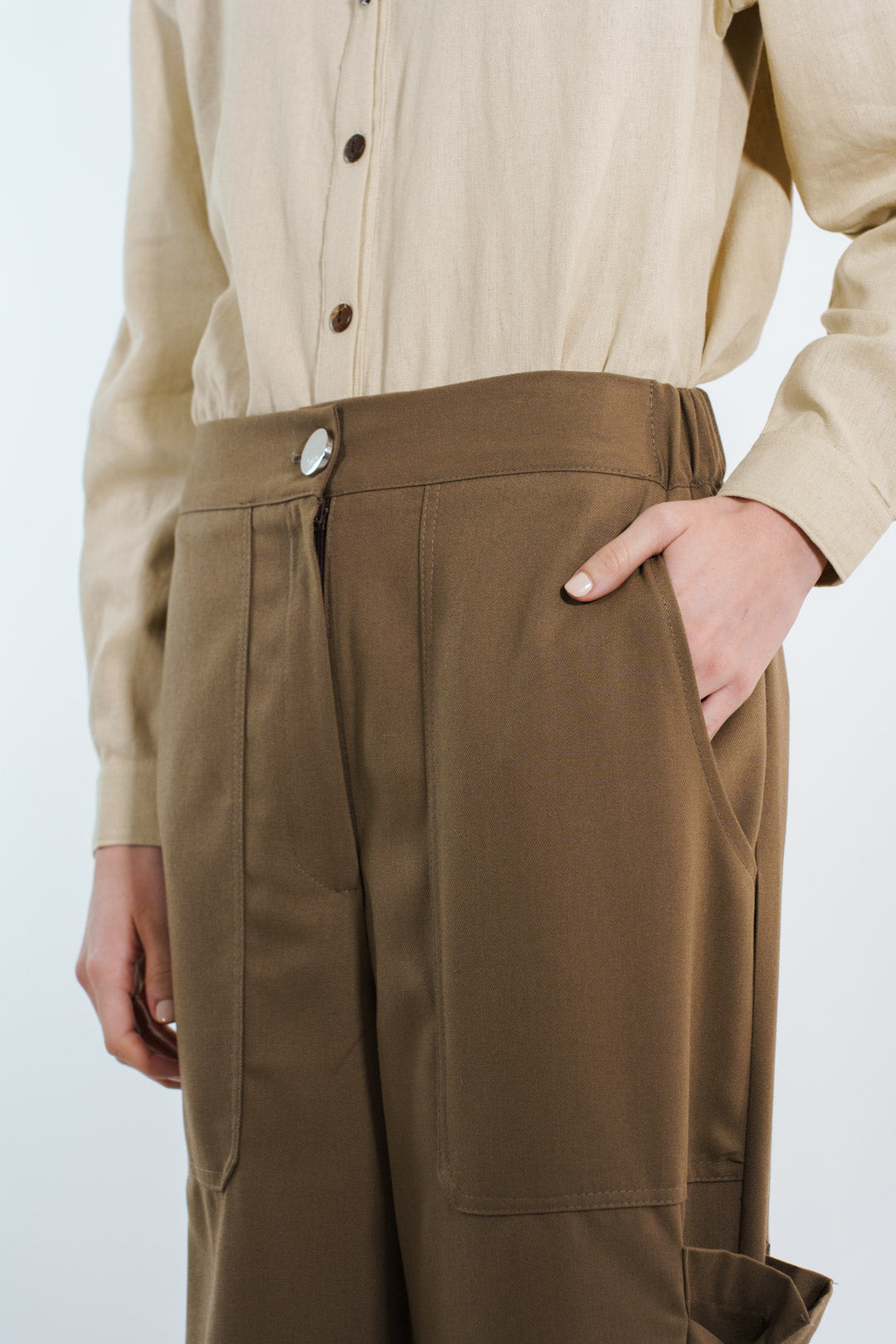 PANTALON CARGO | CAFE CAMEL MUJER