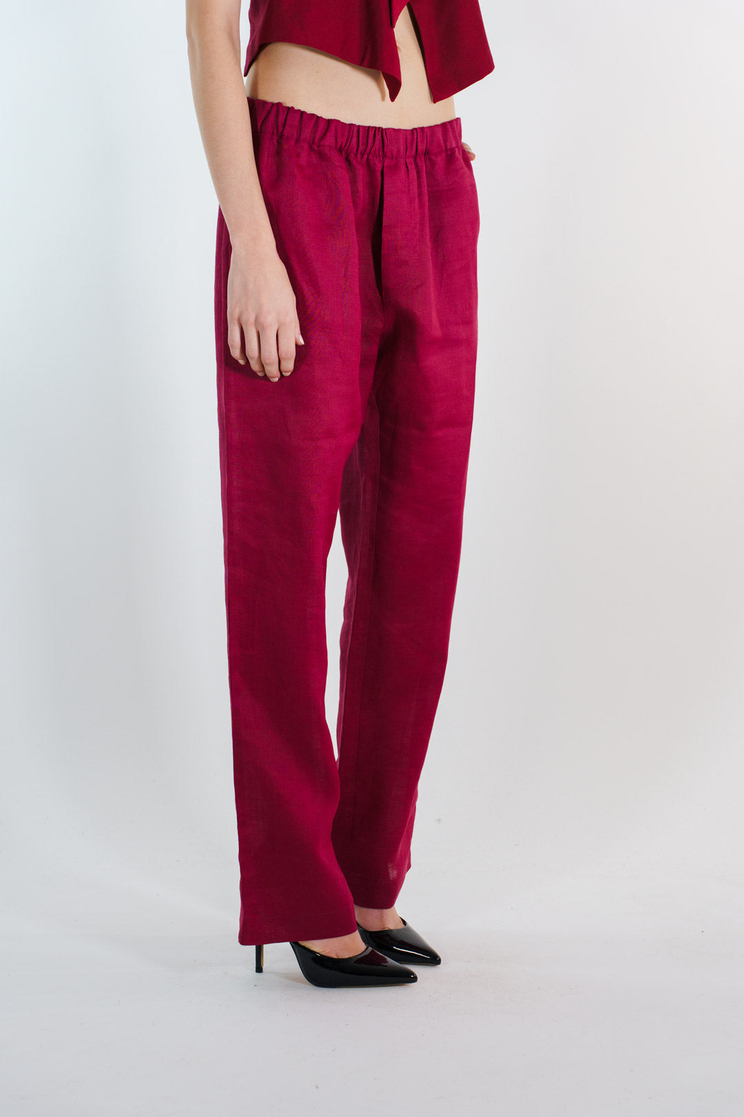 PANTALÓN ARDENAS LINO TINTO MUJER