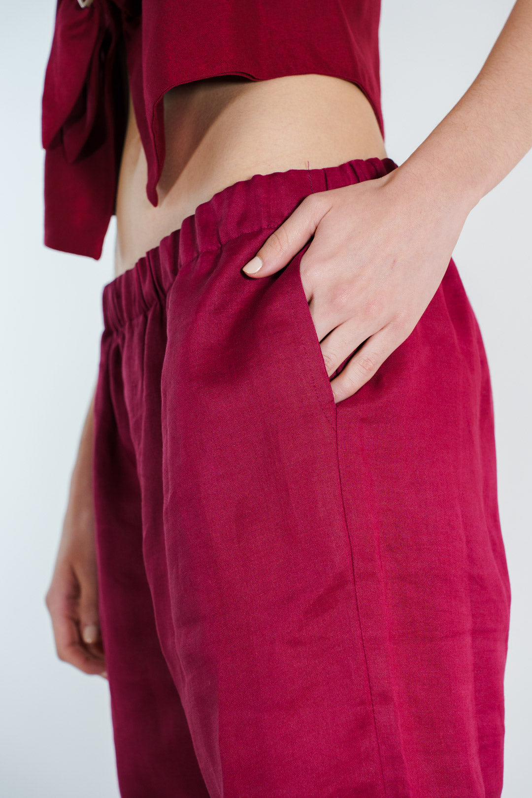 PANTALÓN ARDENAS LINO TINTO MUJER