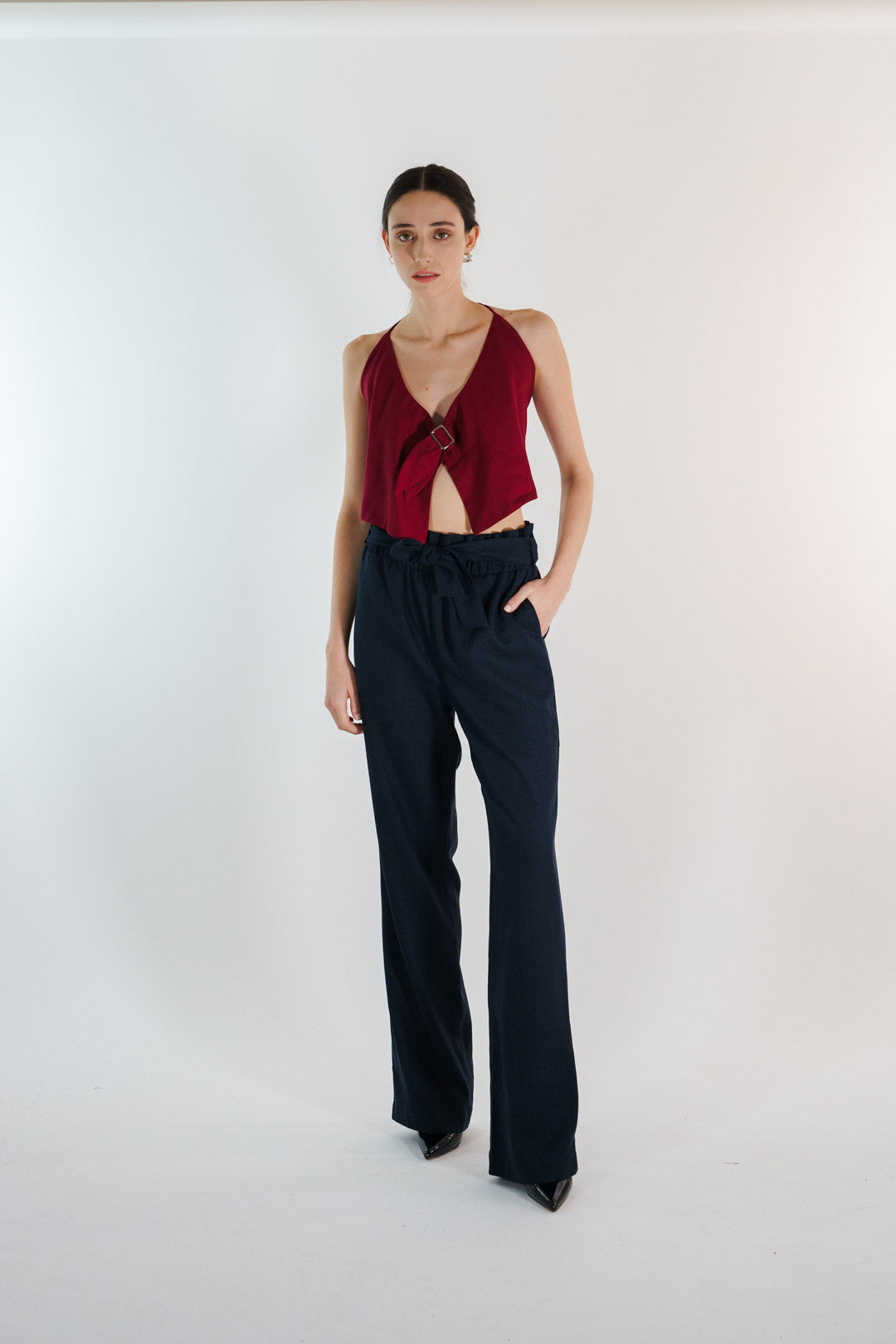 PANTALON LINO FLORENCIA | AZUL MARINO