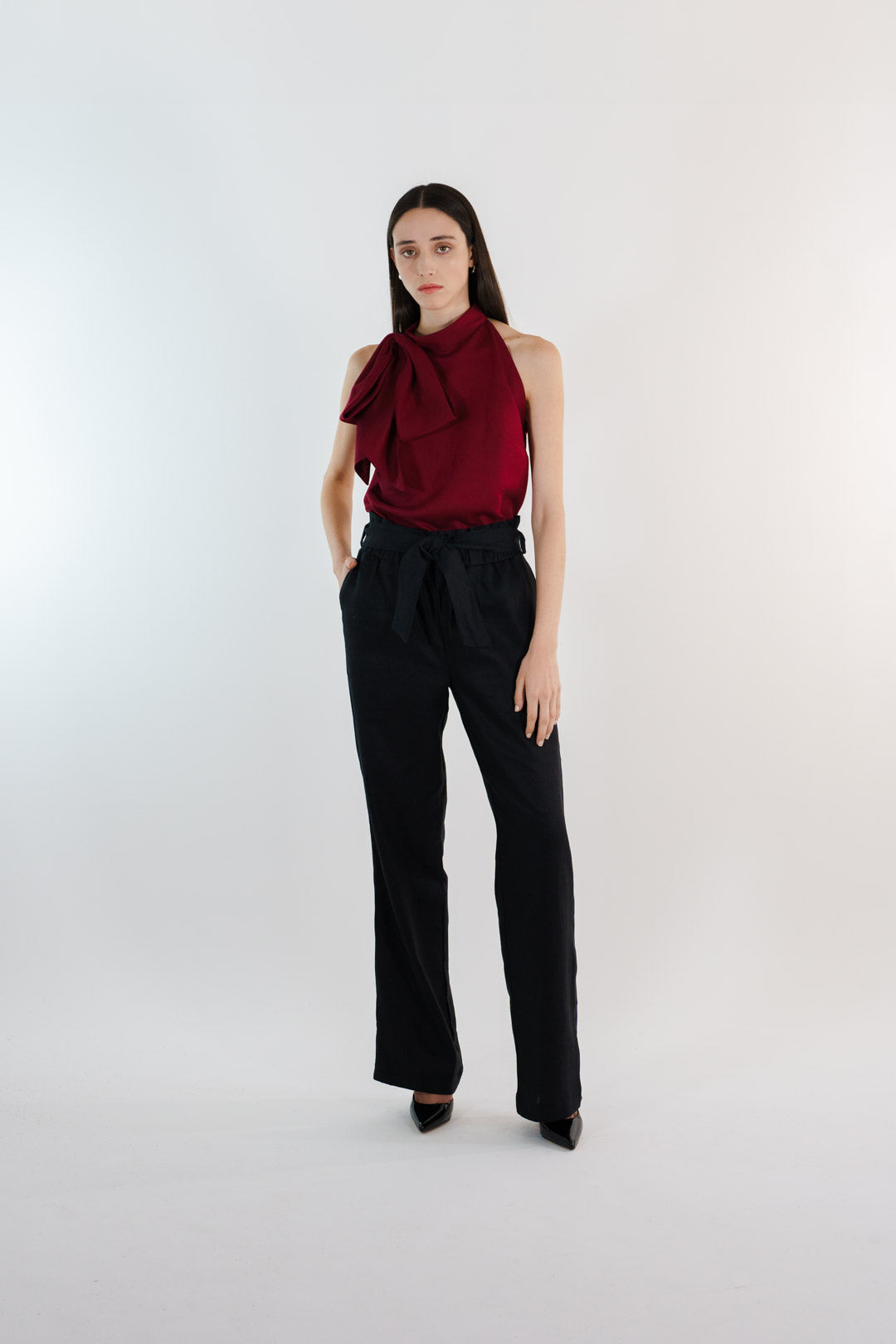PANTALON LINO FLORENCIA | NEGRO