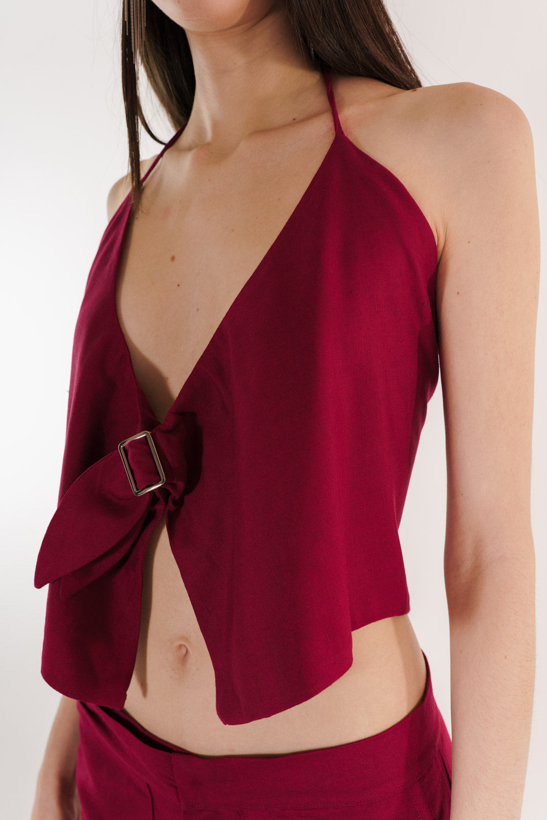 TOP MARIPOSA LINO TINTO