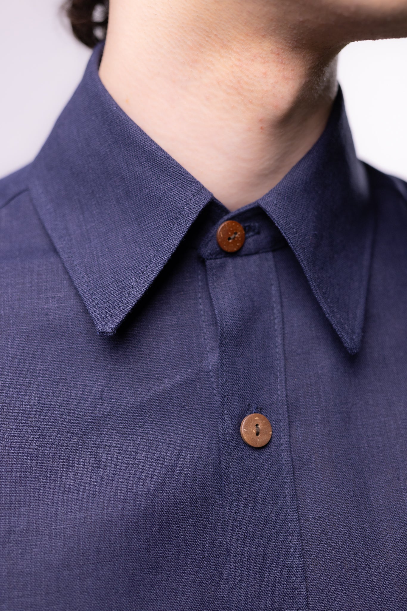 CAMISA LINO DE VESTIR | AZUL MARINO