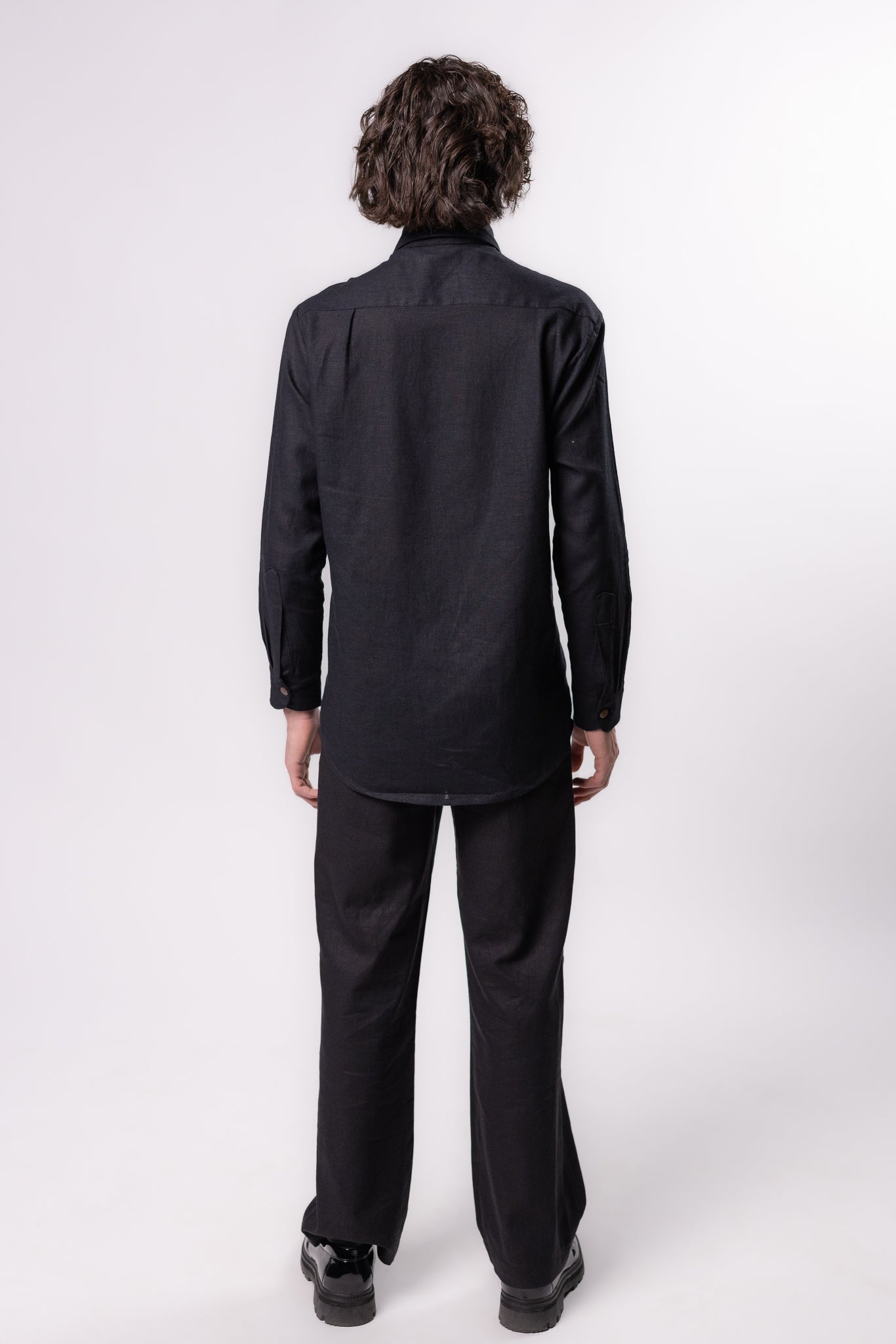 CAMISA LINO DE VESTIR | NEGRO