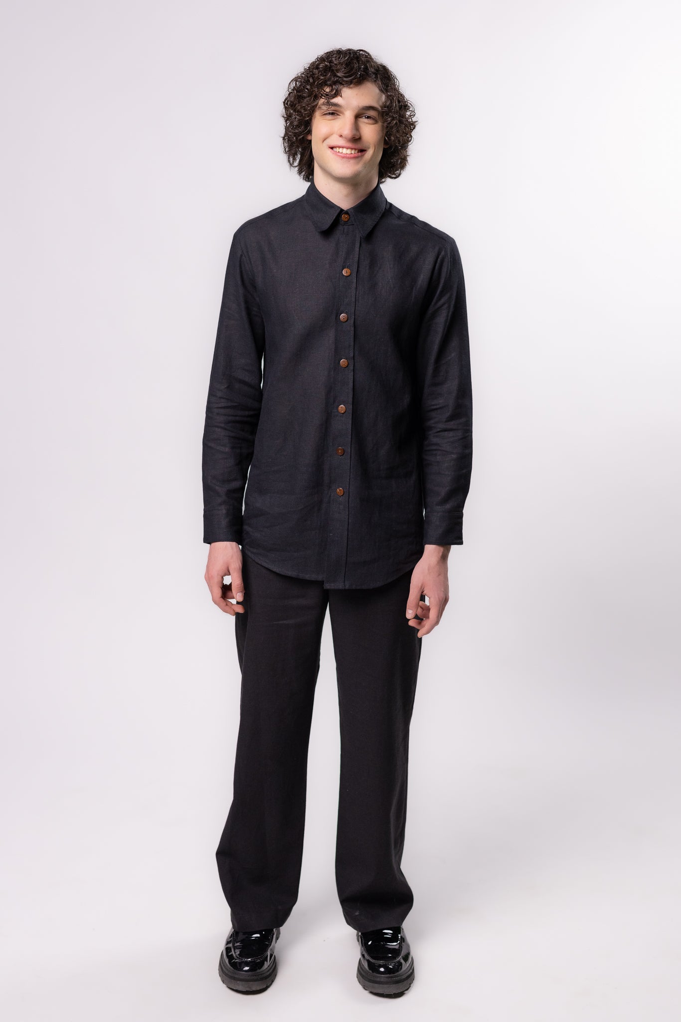 CAMISA LINO DE VESTIR | NEGRO