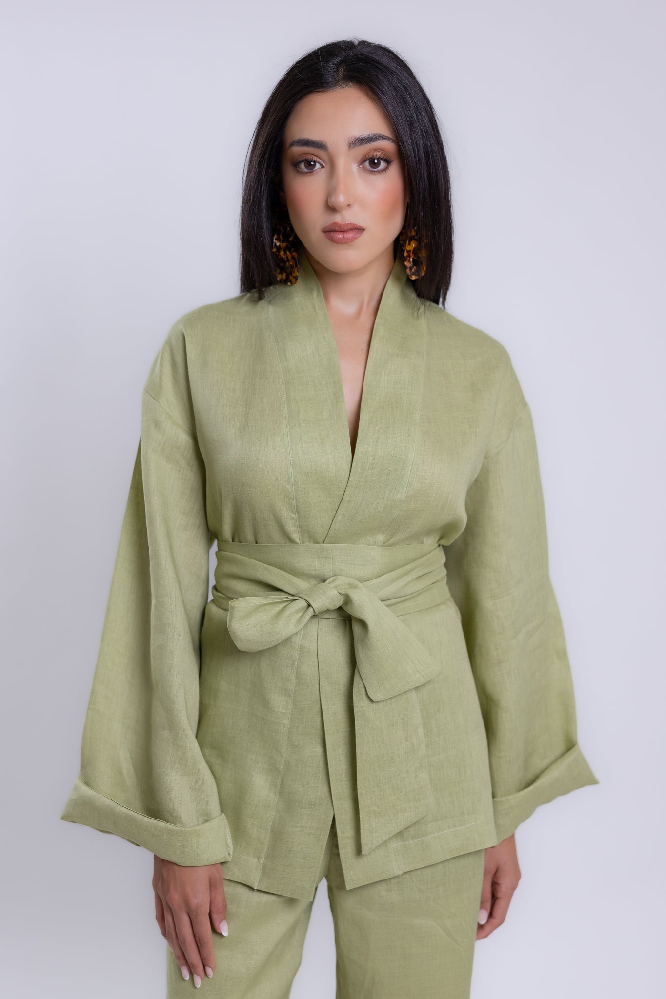 KIMONO NOME LINO | VERDE PISTACHE
