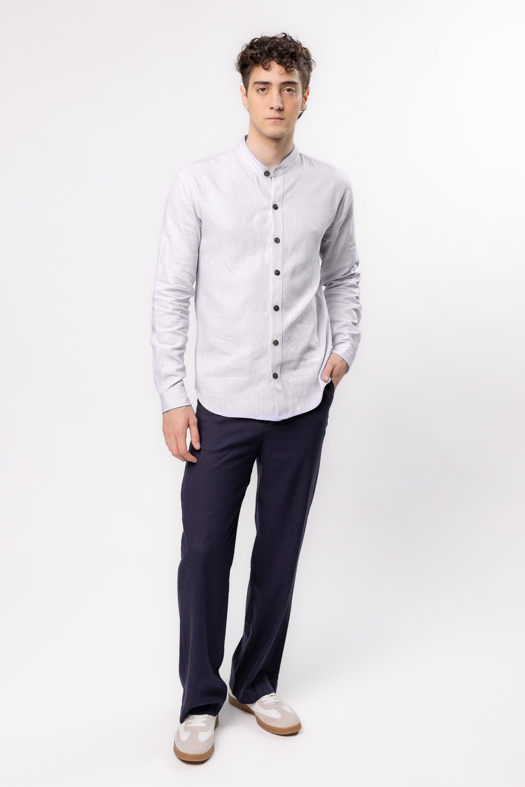 CAMISA CUELLO MAO | BLANCO