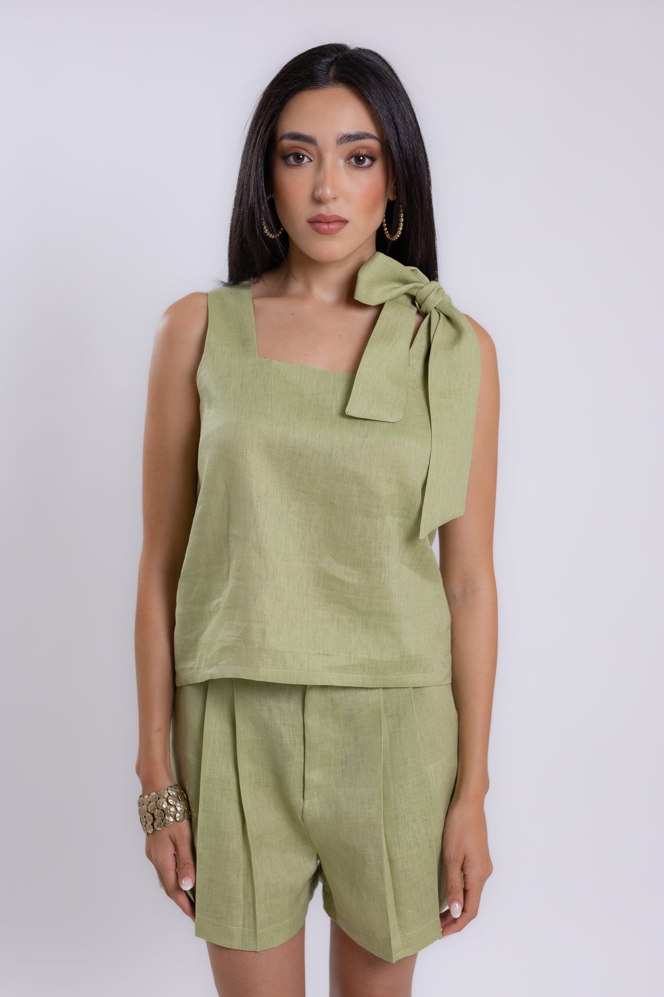 TOP MARBELLA LINO | VERDE PISTACHE