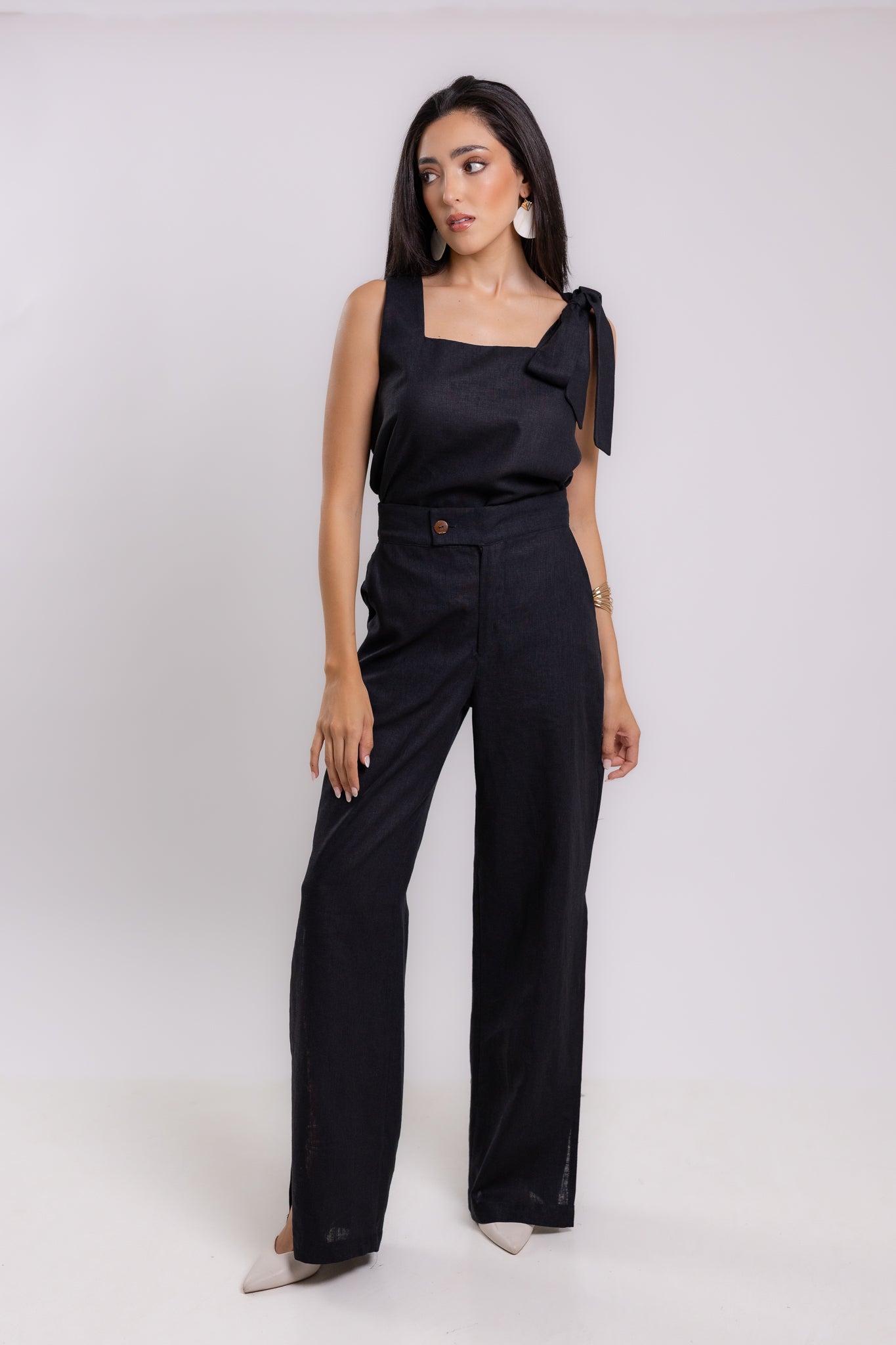 PANTALÓN SEWARD LINO | NEGRO