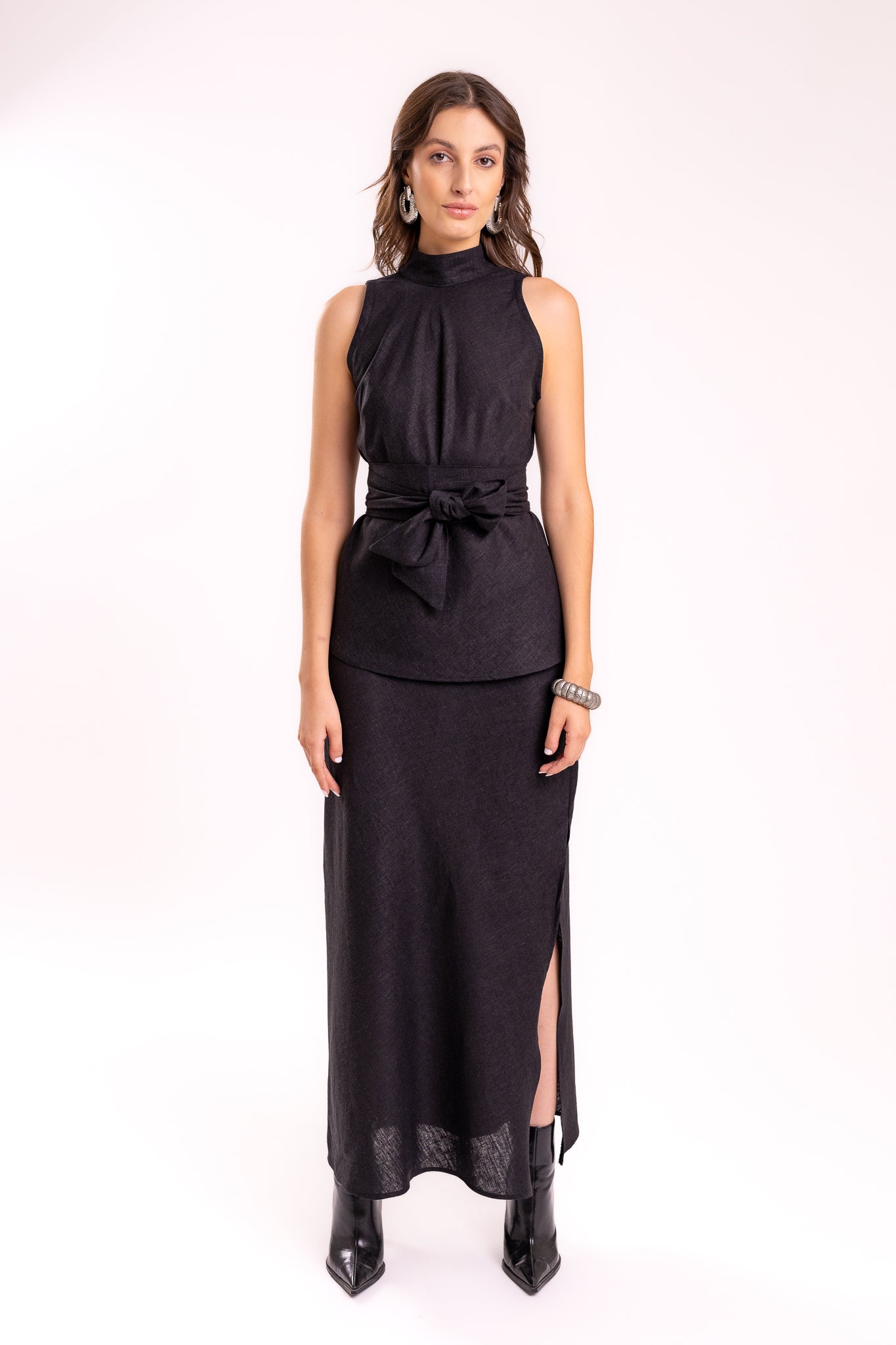BLUSA TOLEDO LINO NEGRO