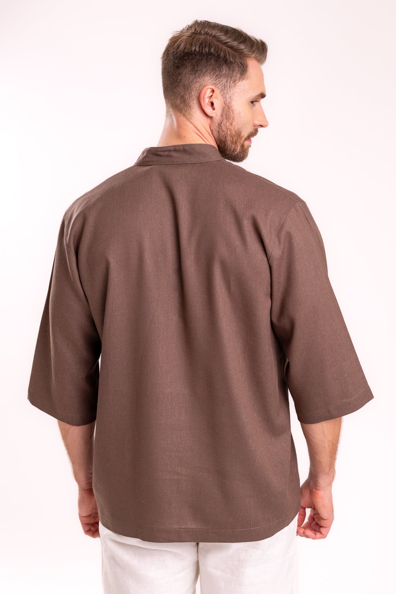 CAMISA MAO 3/4 CAFE