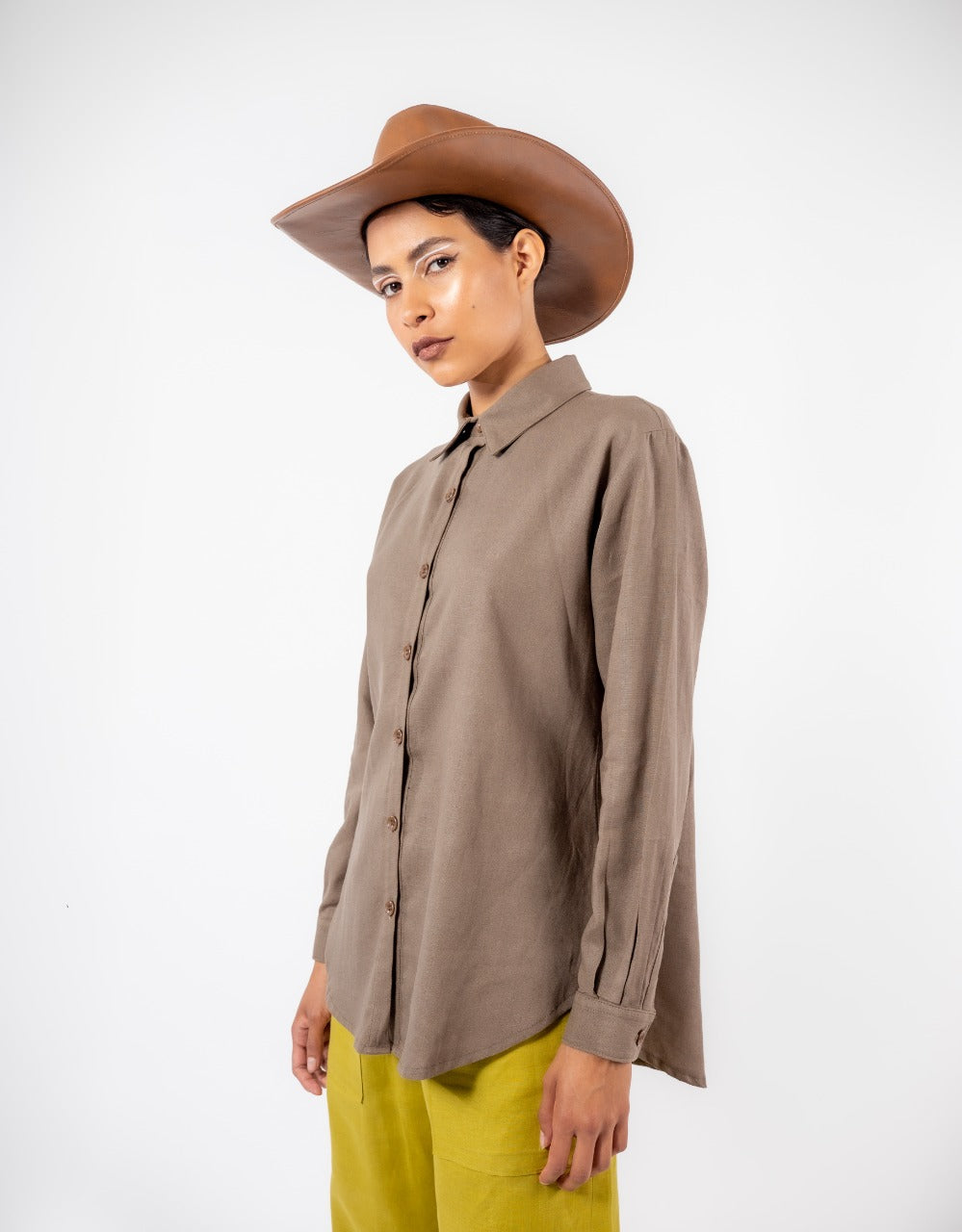 BLUSA LINO RAYÓN | VERDE OLIVO