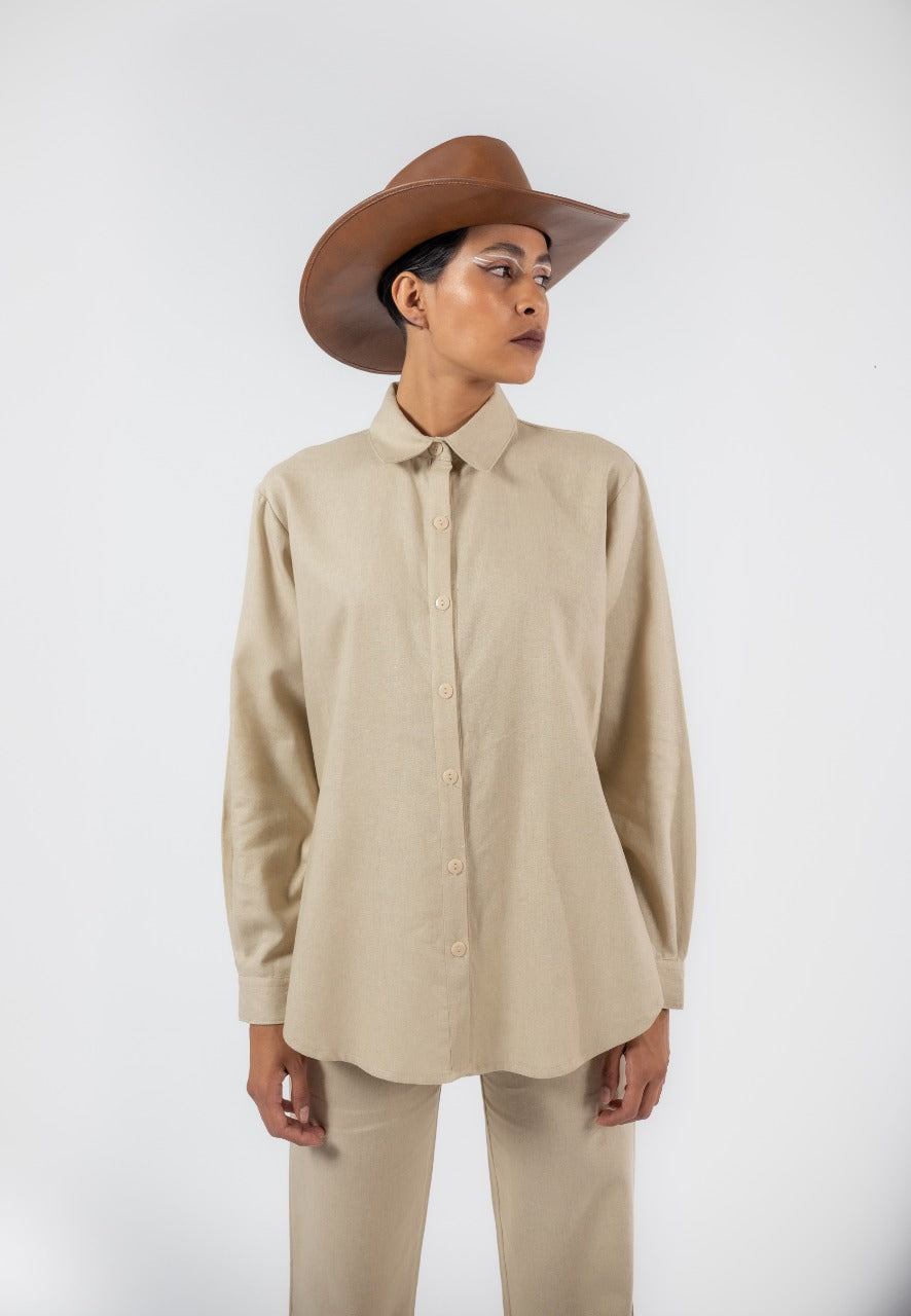 BLUSA LINO RAYÓN | ARENA