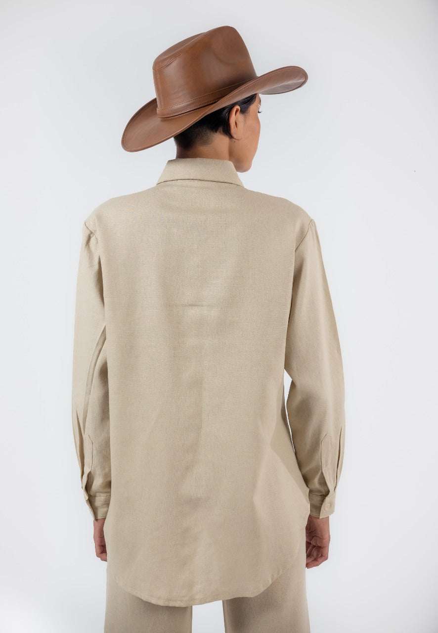 BLUSA LINO RAYÓN | ARENA
