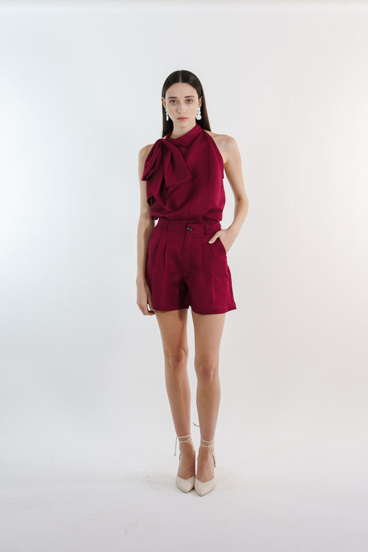 SHORT MEXICANO LINO TINTO