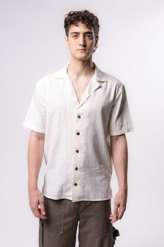 CAMISA TIPO BOLOS  | BLANCO