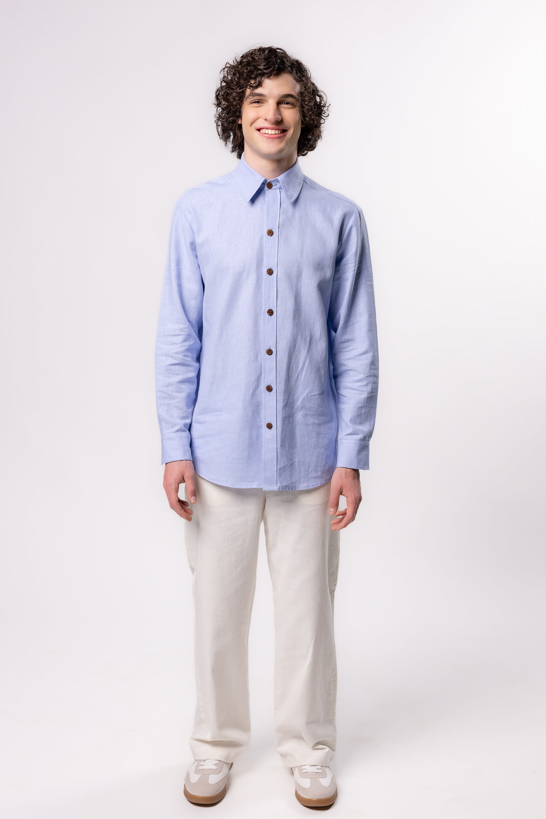 CAMISA LINO DE VESTIR | AZUL CIELO