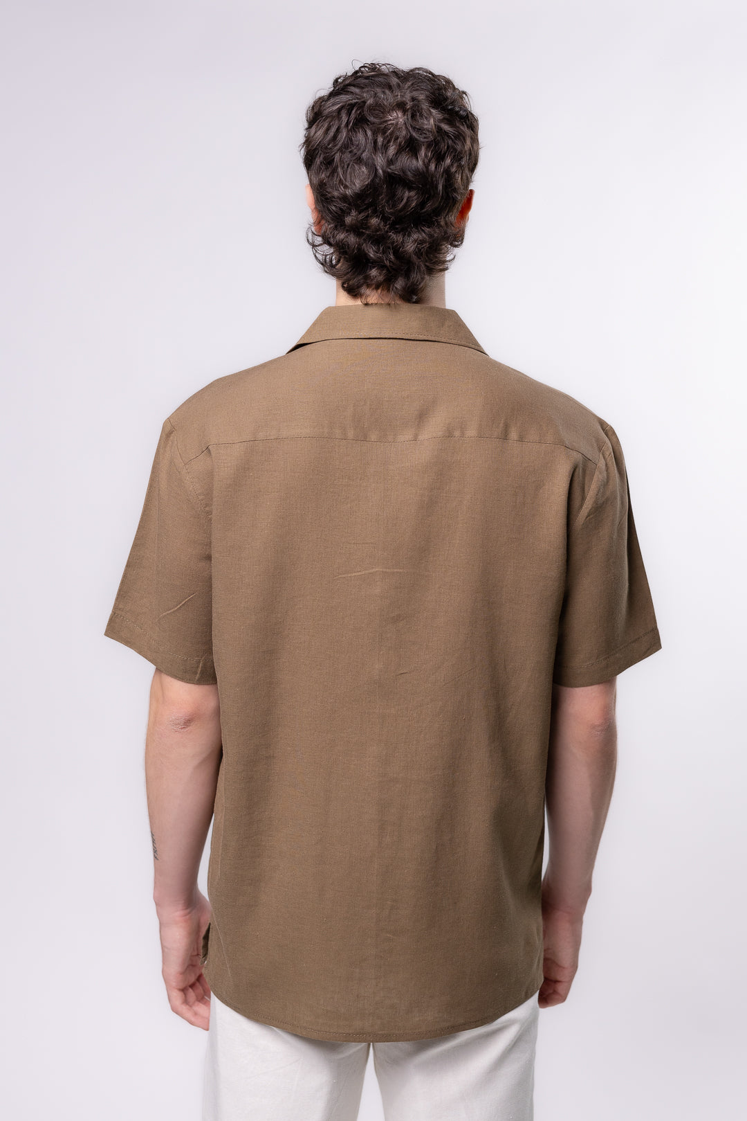 CAMISA LINO TIPO BOLOS | VERDE MILITAR