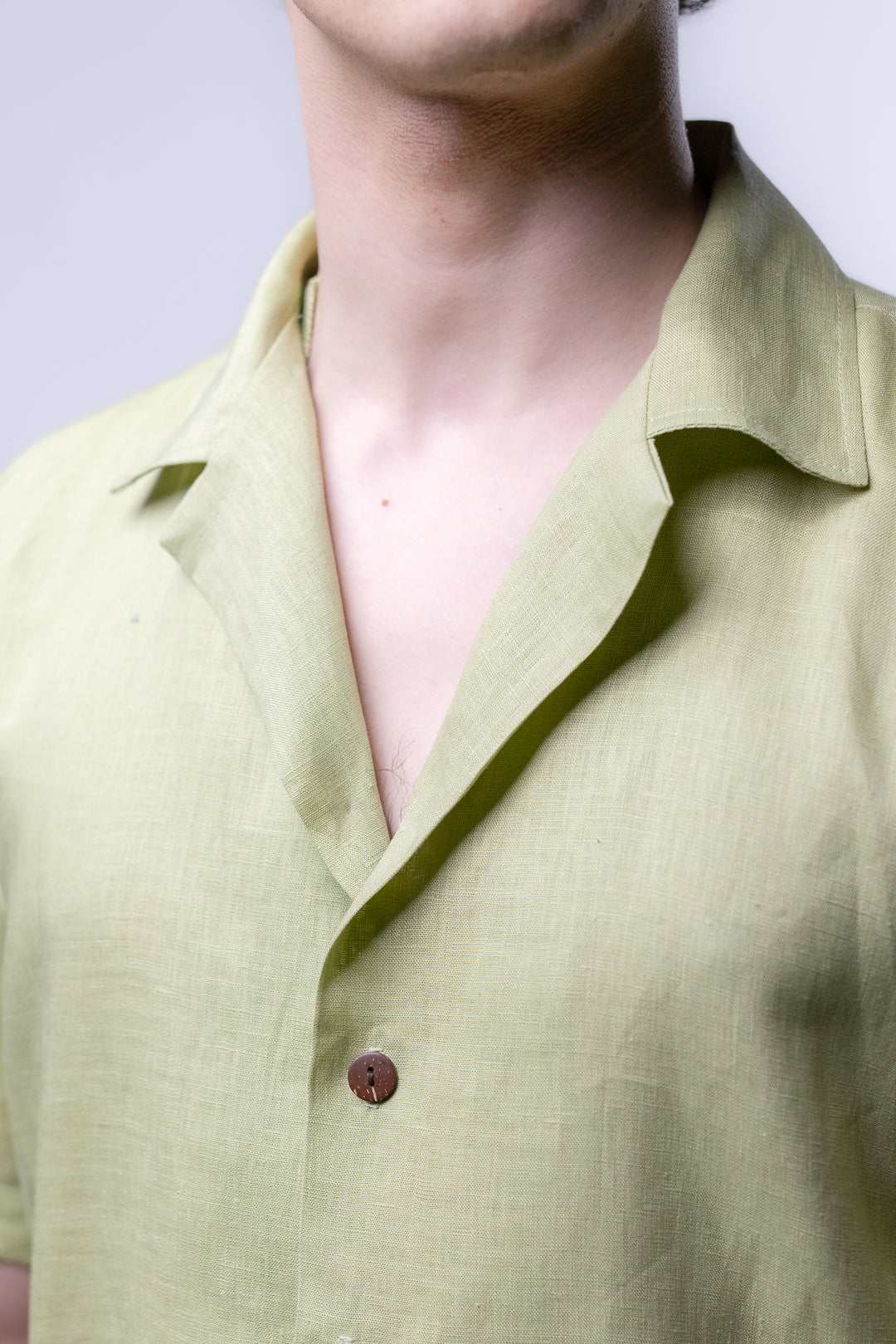 CAMISA LINO TIPO BOLOS | VERDE PISTACHE