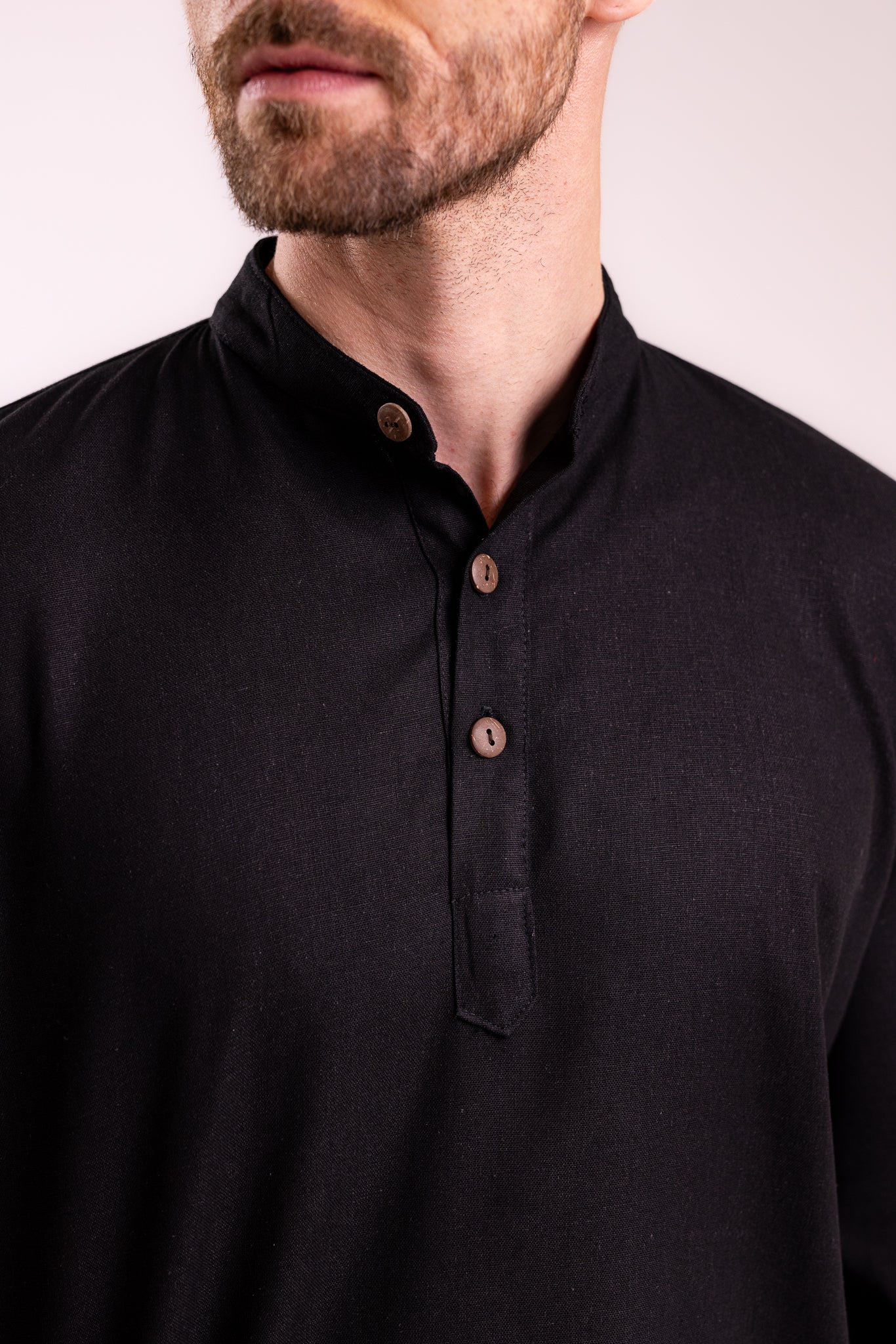 CAMISA MAO 3/4 NEGRA