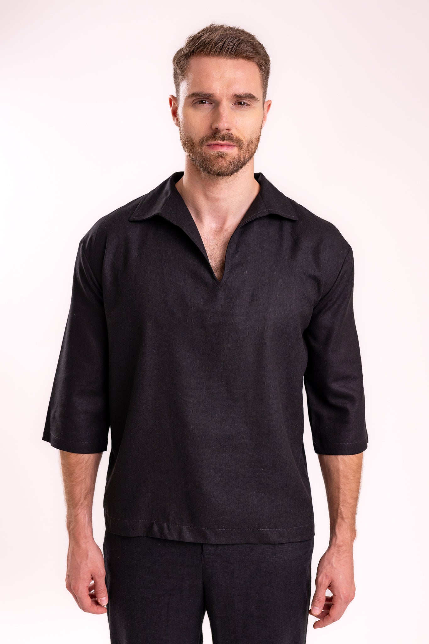 CAMISA ITALIANA NEGRO