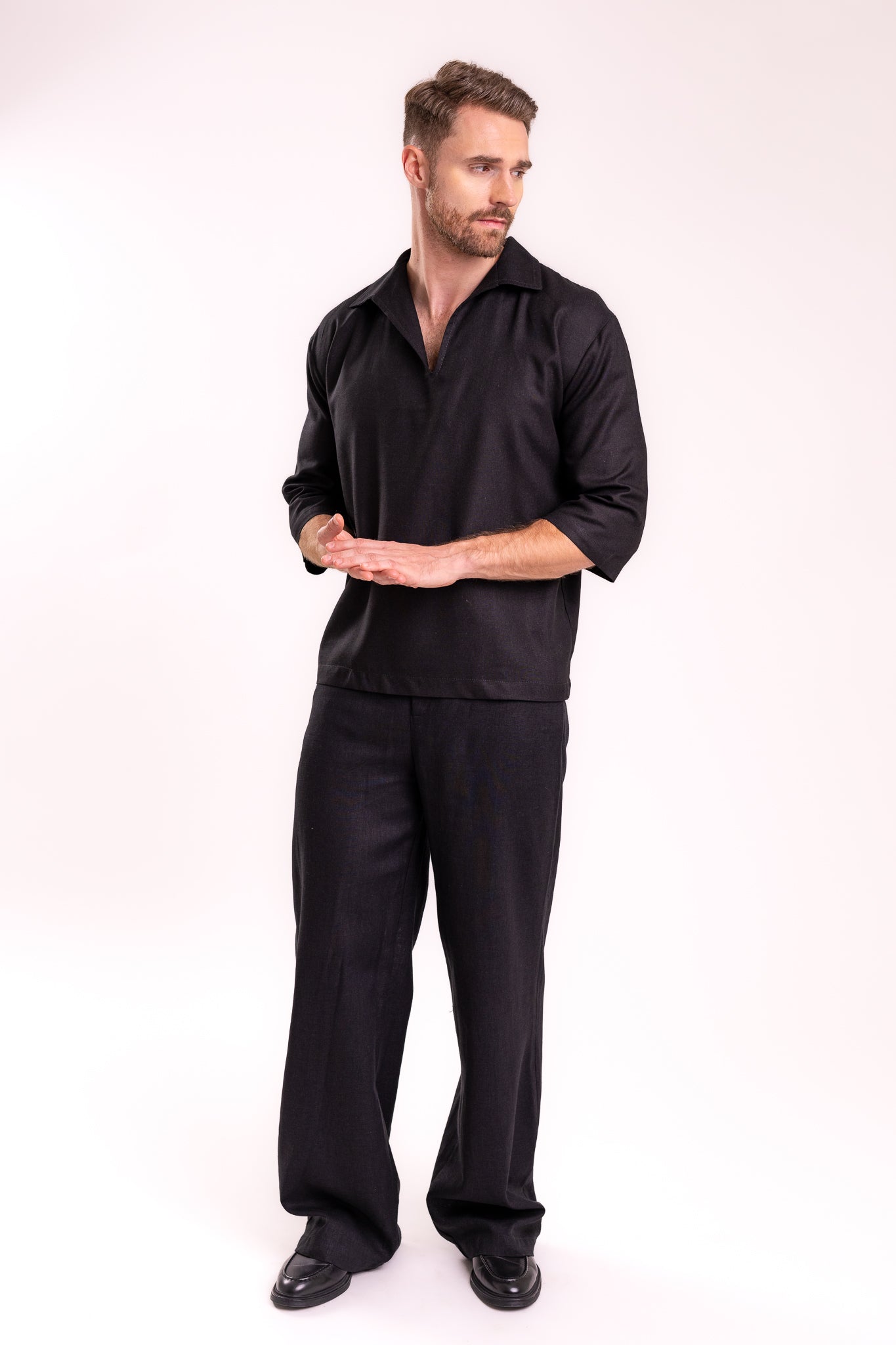 CAMISA ITALIANA NEGRO