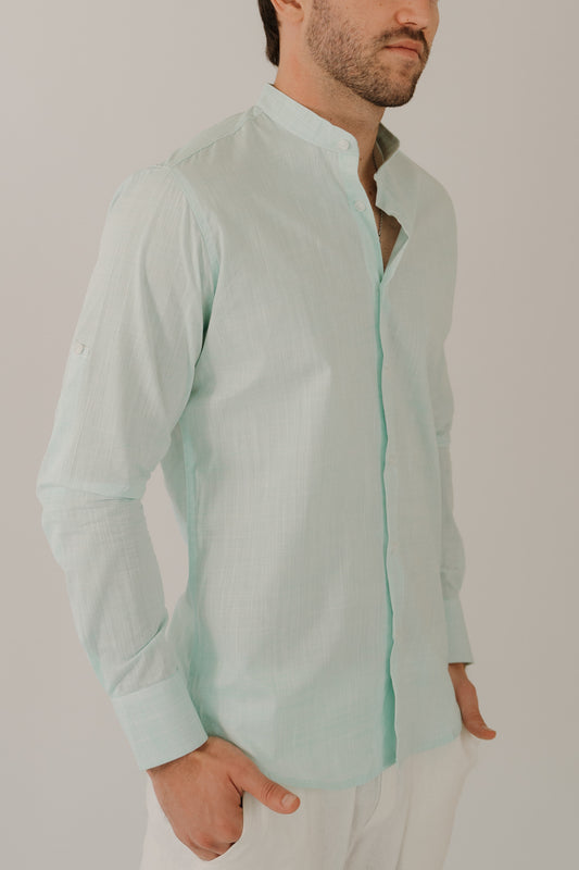 CAMISA CUELLO MAO VERDE MENTA